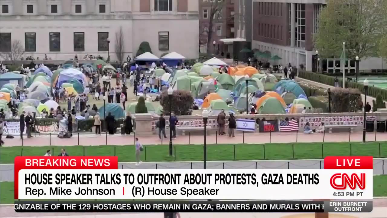 Speaker Johnson on Columbia If you're getting endorsed by Hamas, that's not a good look.