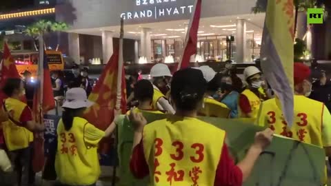 Taiwan: Rival protests outside Nancy Pelosi’s hotel