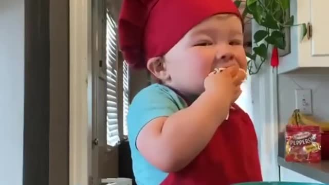 Cutest baby chef