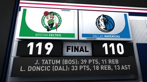 Game Recap: Celtics vs Mavericks 119 - 110