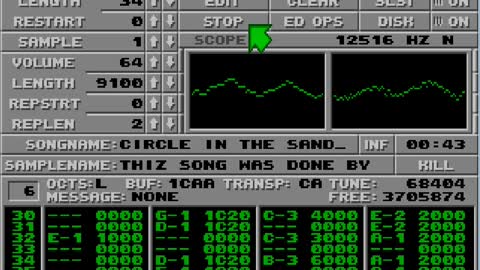 Amiga and Atari ST Protracker Music Mods - Circle In The Sand