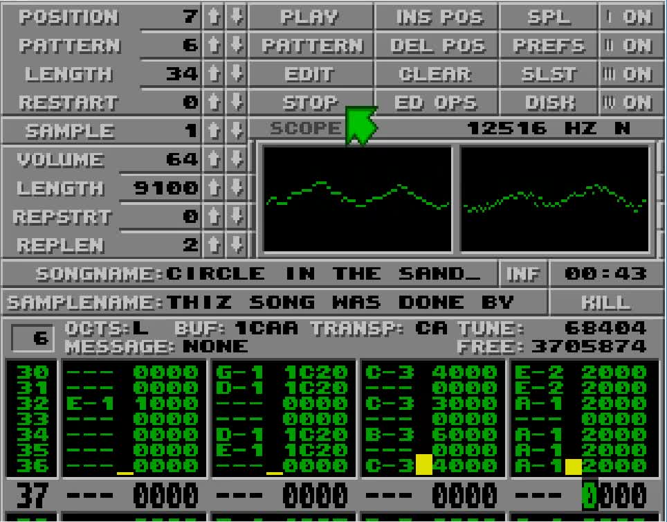 Amiga and Atari ST Protracker Music Mods - Circle In The Sand