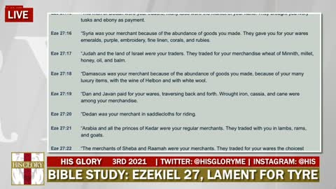 Bible Study - Ezekiel 27, Lament for Tyre