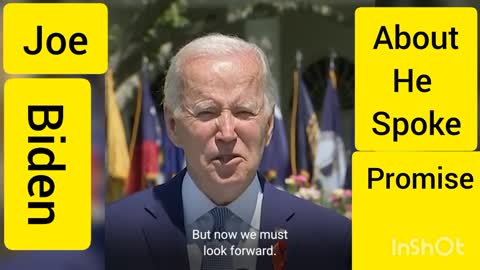 Joe biden talked about his speech
