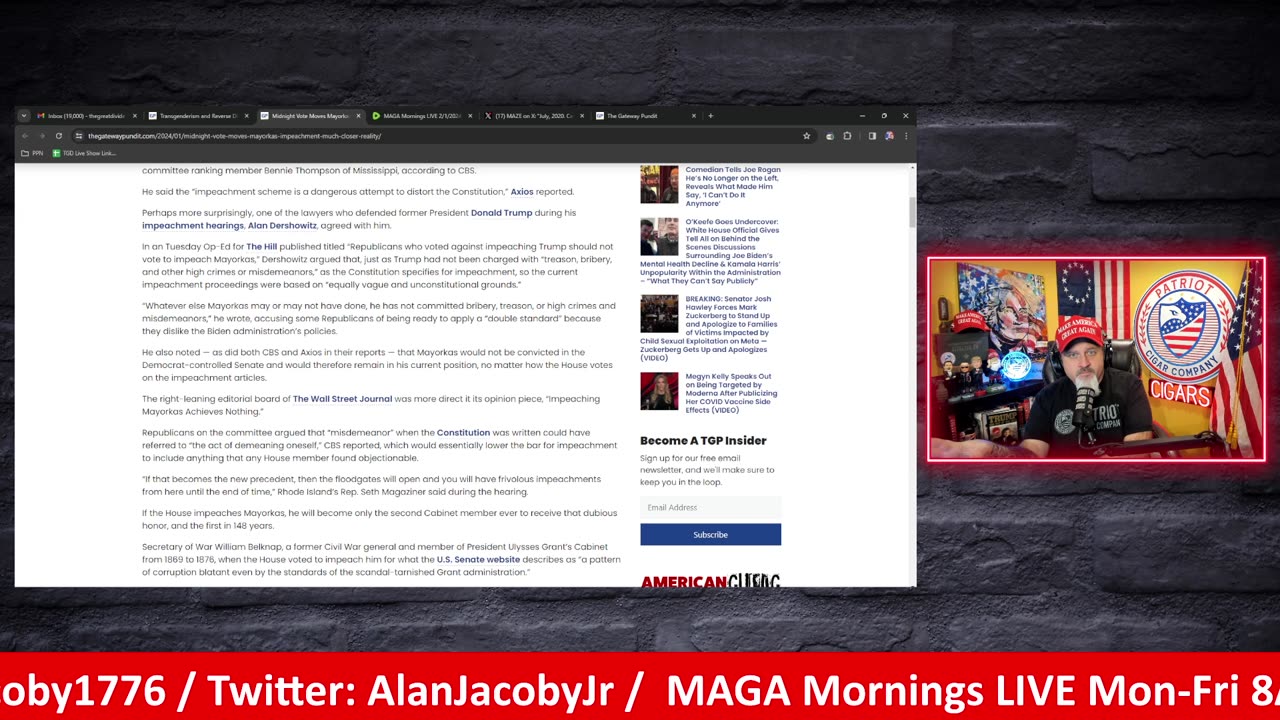 MAGA Mornings LIVE 2/1/2024 O'Keefe Undercover, New Creepy Climate Czar & Zuckerberg Apologizes