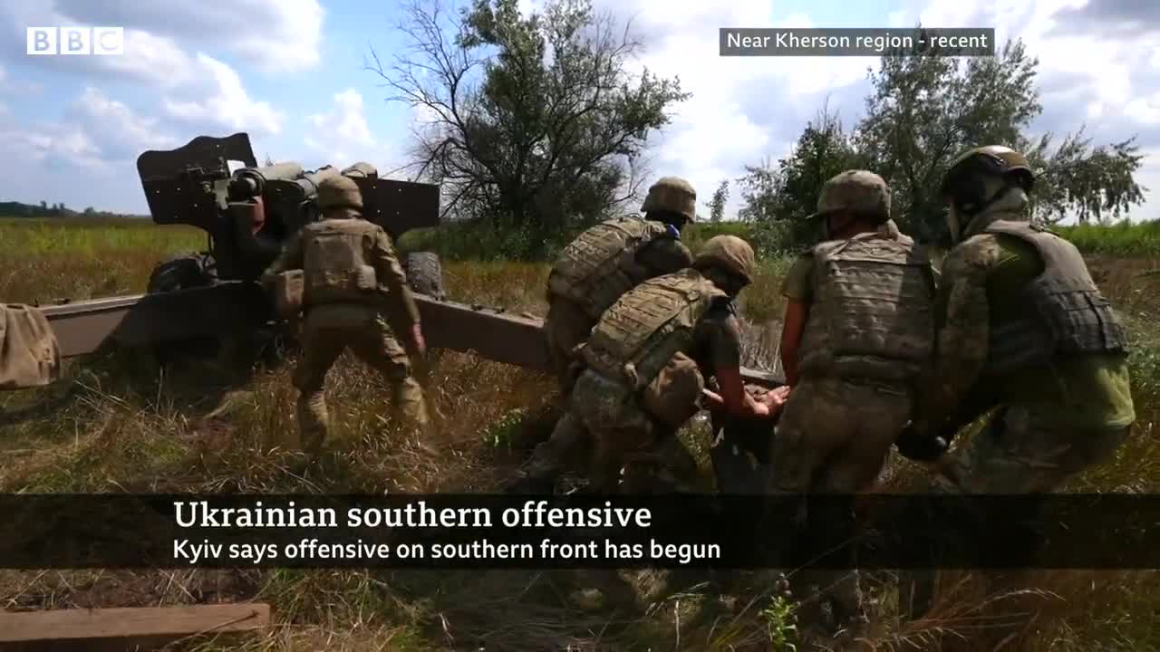 Ukraine claims new push in Russian-held region Kherson - BBC News