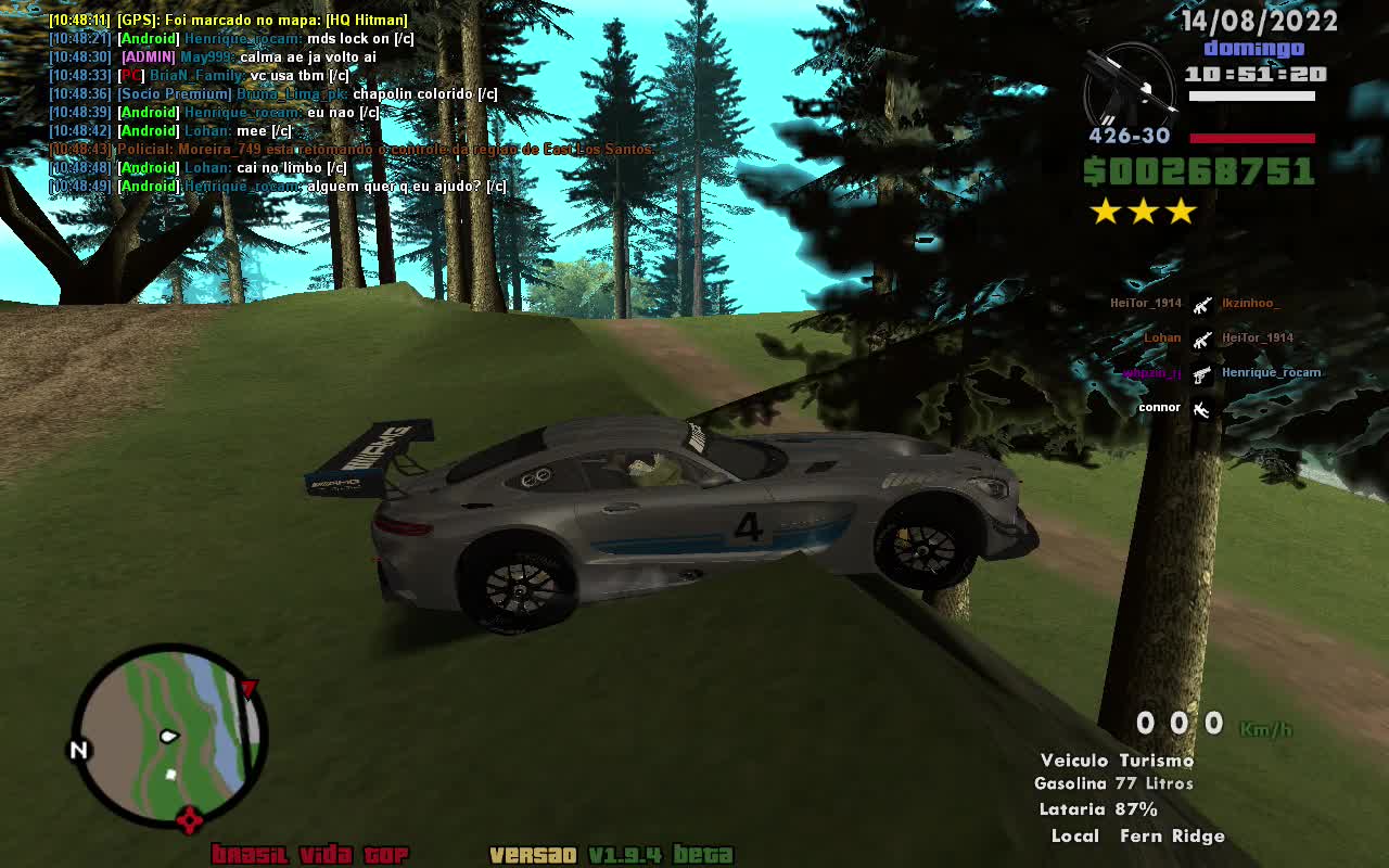 GTA SA - O QUE NÃO FAZER COM SEU CARRO QUANDO ELE GARRA A BEIRA DE UM PRECIPÍCIO