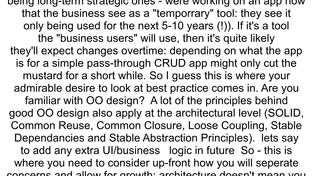 Design pattern for a simple CRUD data driven application