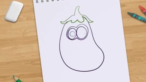 how to make cartoons from eggplant