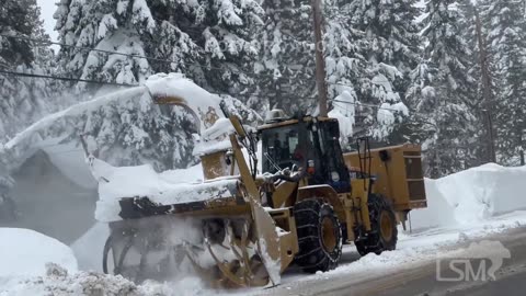 03-04-2024 Truckee, CA - Impressive snow banks in upper Tahoe Donner after multi-day blizzard