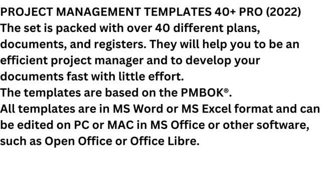 Popular Project Management Template Set