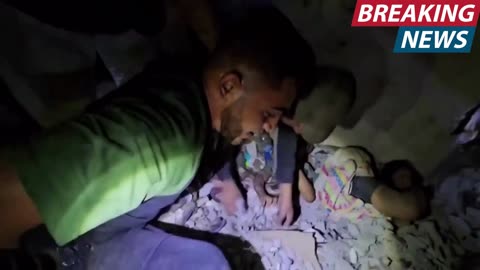 PPN - Palestinian child is dug after airstrike