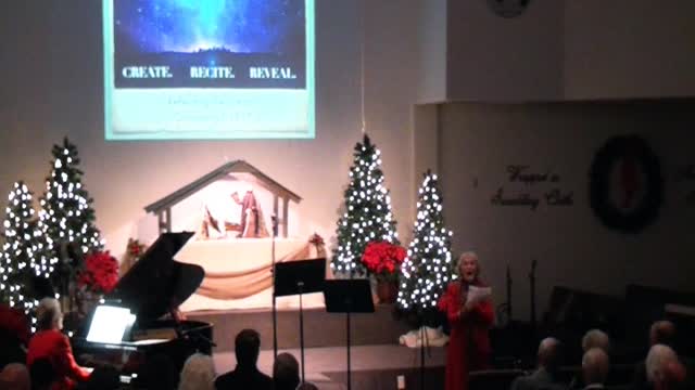 Mrs. Sarah singing "O Holy Night"