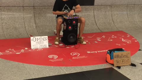 Street Musician Inspires Passer by to Dance
