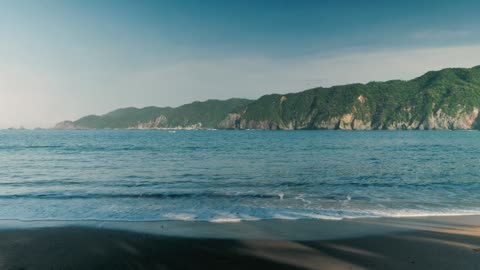 Empty sea seen from the beach