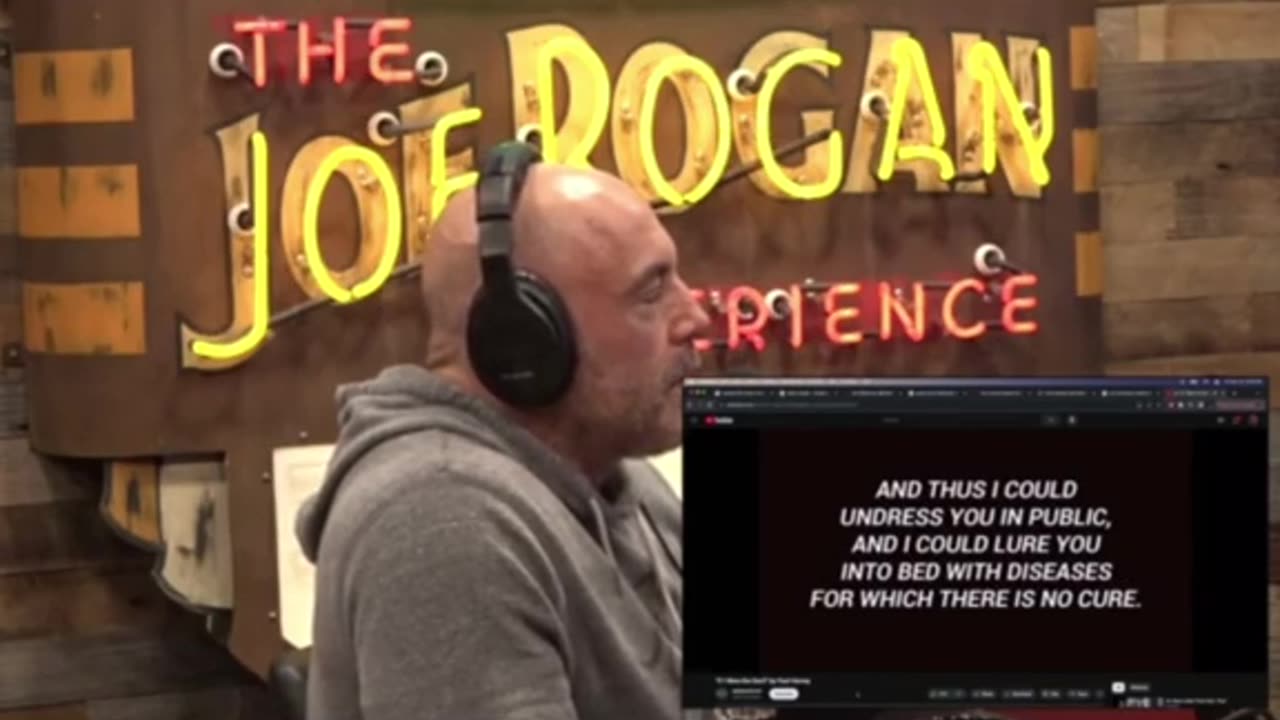 Joe Rogan reaction to Paul Harvey's "if I were the devil "