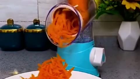 Vegetable Grater Mandoline Slicer, Rotary Drum Fruit Cutter Cheese Shredder