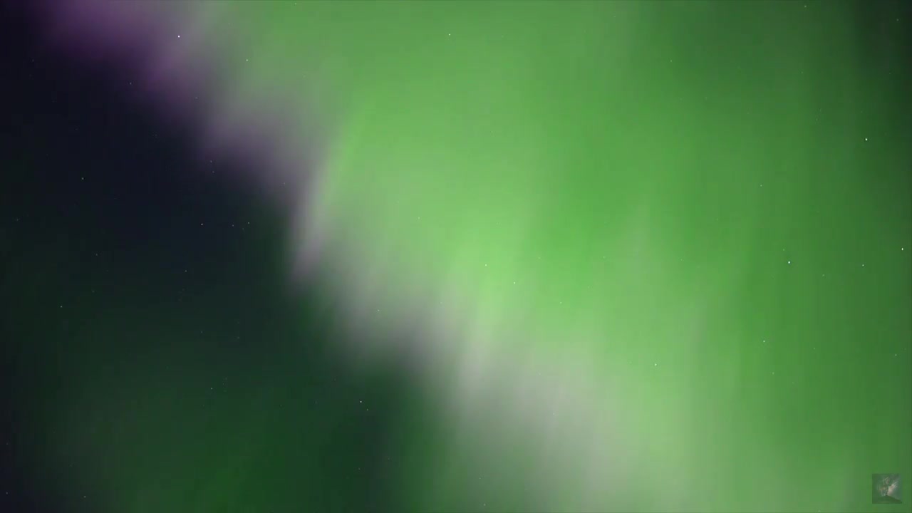 REAL-TIME AURORA BOREALIS FROM ICELAND - September 2017, 4K