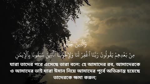 সূরা হাশর এর আবেগময় তেলাওয়াত । Surah Al Hashr recited by Sharif Mustafa with Bangla Translation