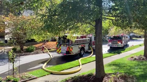 Neighborhood Roof Fire (Solar Panel)