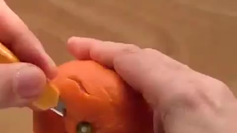 Art with orange. Amazing video