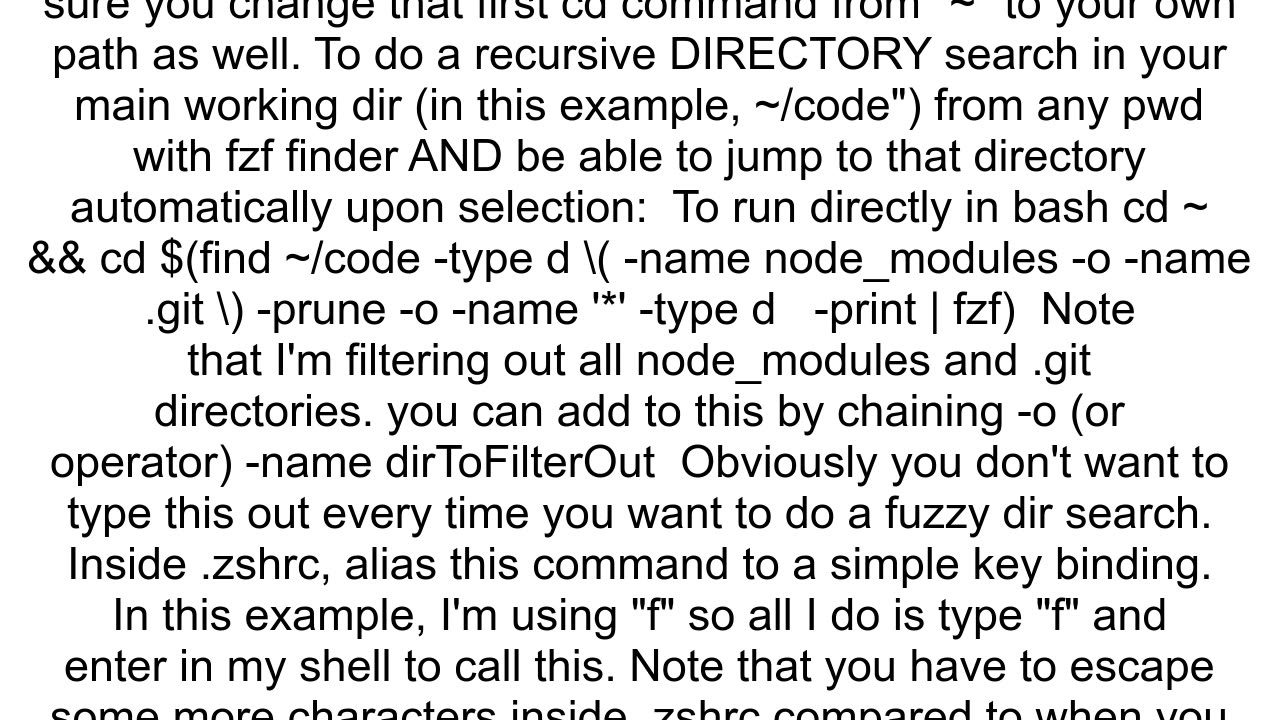 How to use fzf to search for directories only