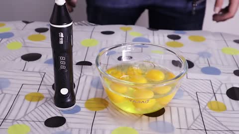 YAJIAO LCD Display Milk Frother Electric Handheld Blender Usb Rechargeable 3-Speed Mixer for Coffee