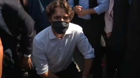 Justin Trudeau kneel before Zod