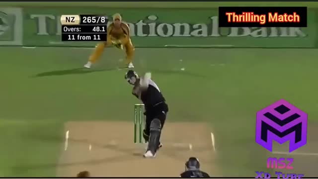 New Zealand vs Australia 1st ODI 2010 Thrilling Finish