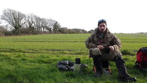 Coffee time to my subscribers in a farmer's field