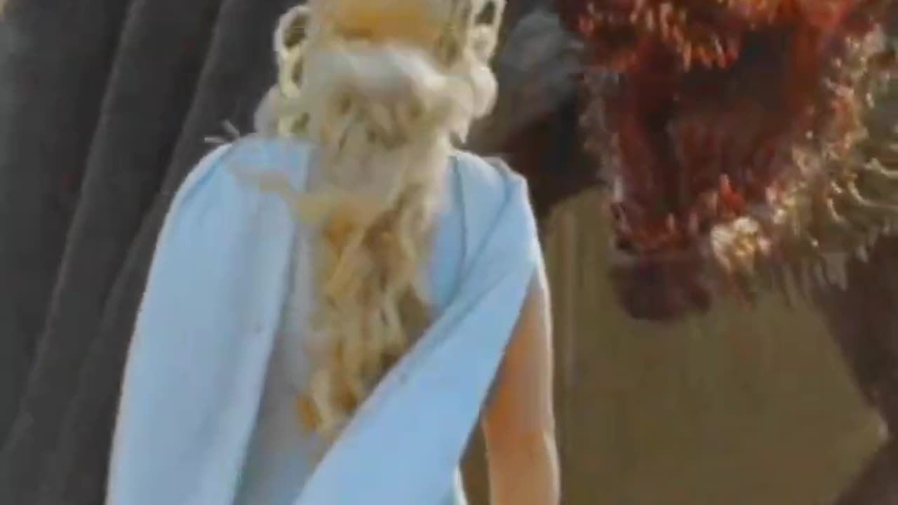 angry dragon came to meet khaleesi