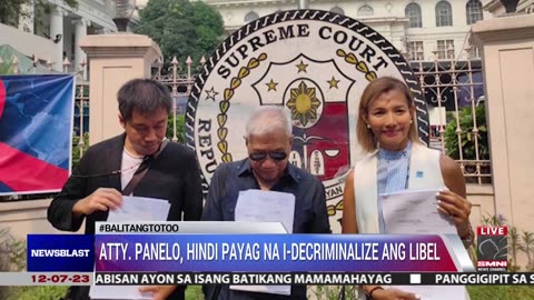 Atty. Panelo, hindi payag na i-decriminalize ang libel