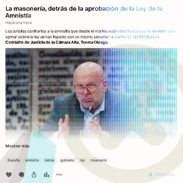 La masonería, detrás de la aprobación de la Ley de la Amnistía