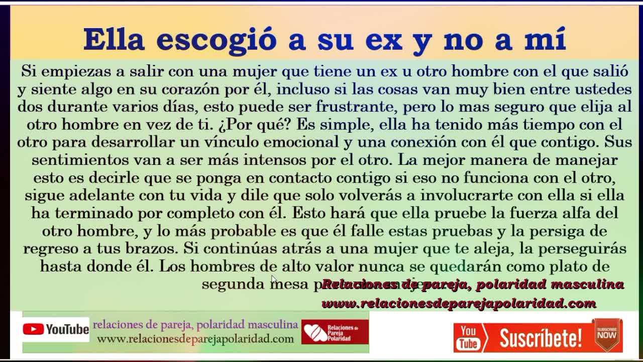 Ella escogió a su ex y no a mí (debes aceptar la realidad)