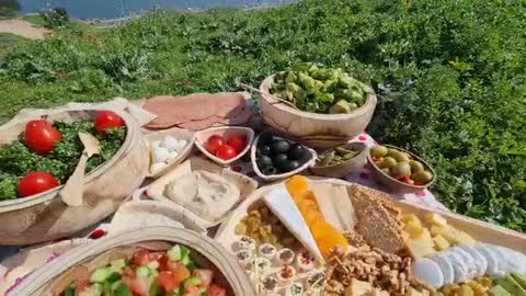 Breakfast on the sea view and the picturesque nature