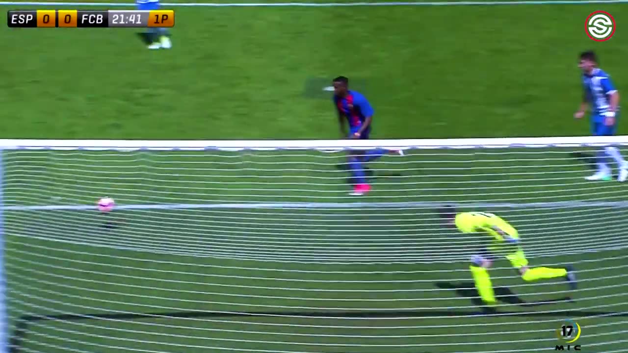 ⚽⚽ PENALTY: RCD Espanyol vs FC Barcelona MIC Football U15 & Ansu Fati 2017 ⚽⚽