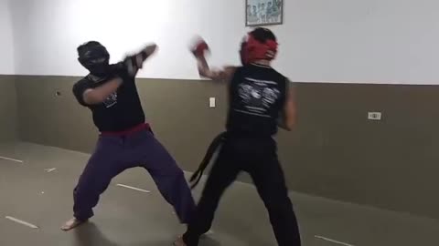 Treino de kung-fu.