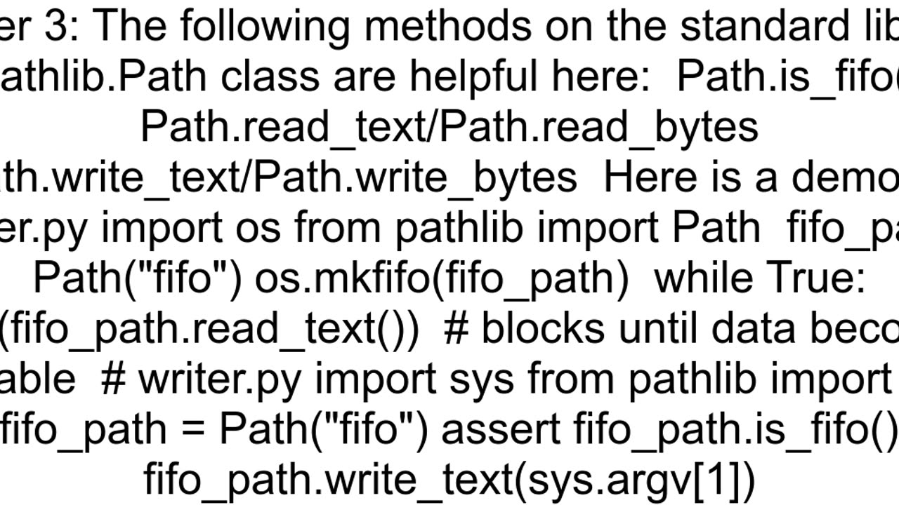 fifo reading in a loop