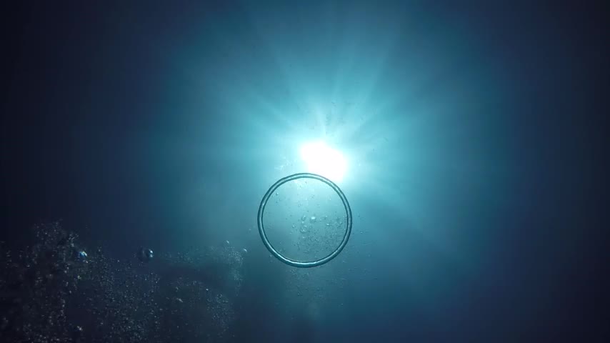 Angel ring during Scuba diving