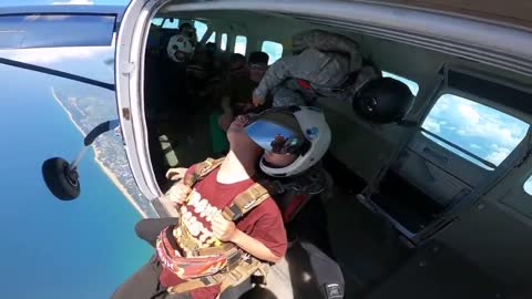 Helicopter skydiving