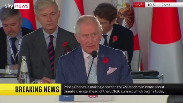 Prince Charles at COP26 Conference 10/31/2021