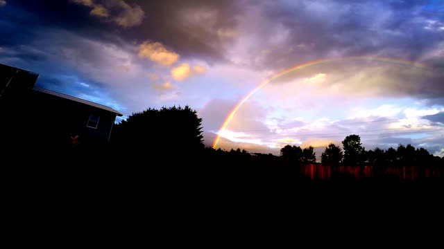 Brilliant double rainbow