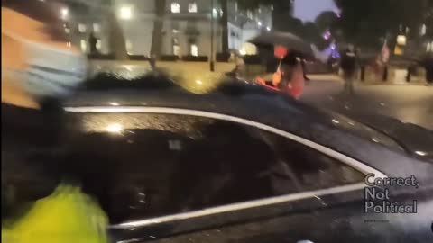 October 18th: London. Protesters waiting to greet Bill Gates tonight