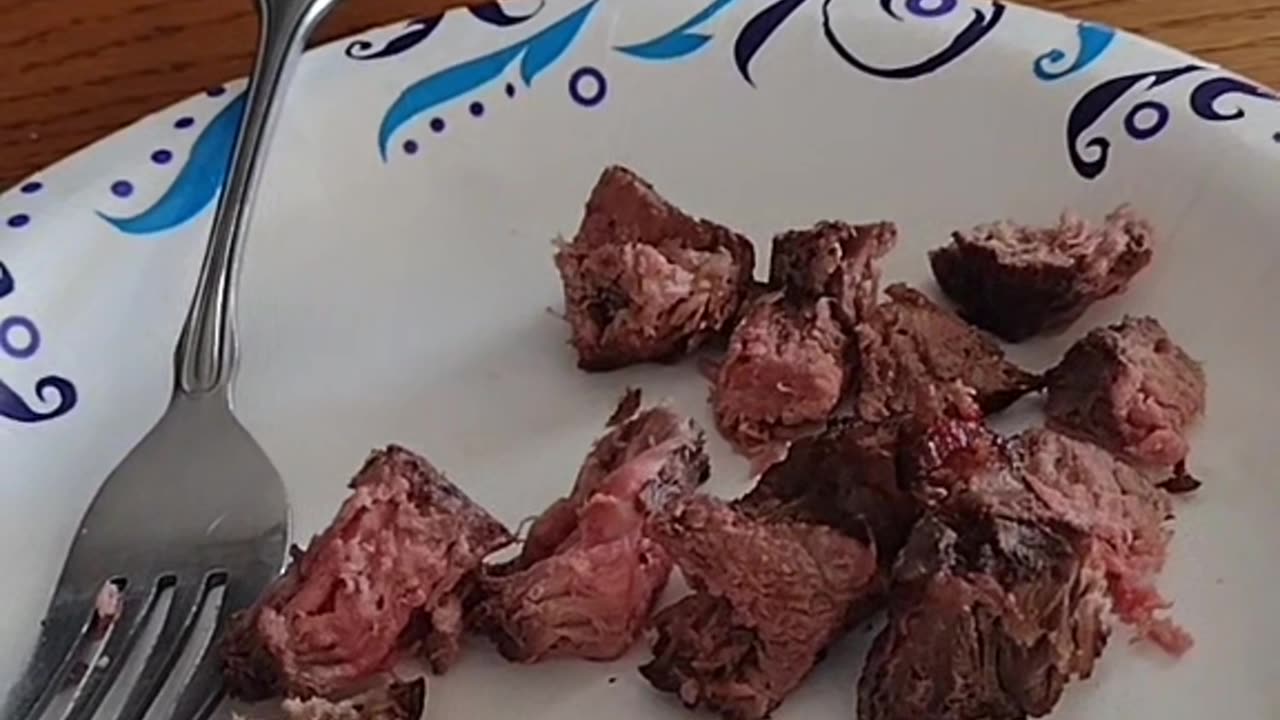 Rare bloodied steak