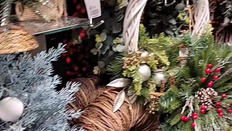 Christmas decor area at TKMAXX