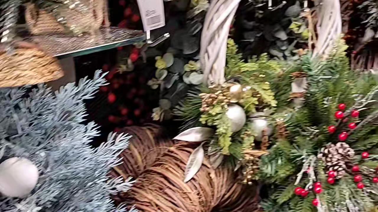 Christmas decor area at TKMAXX