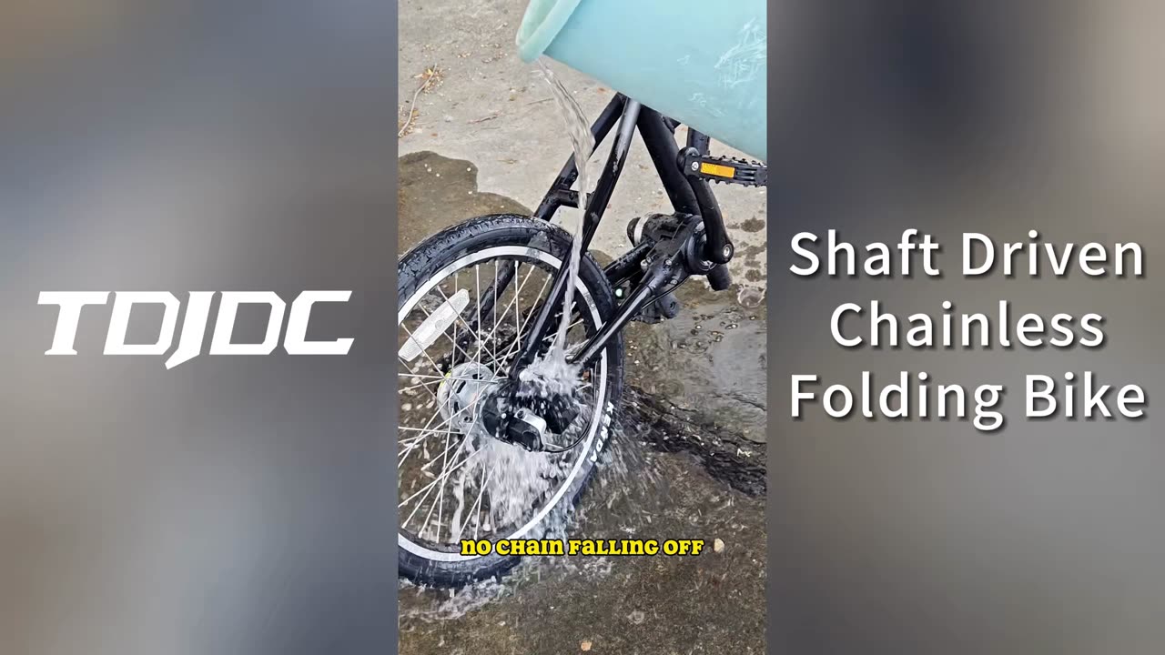 No sand or stones stuck, no chain falling off! Folding Bike