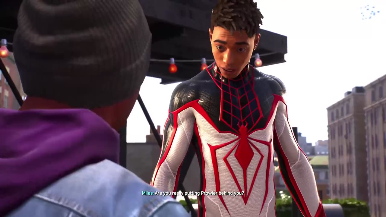 Miles Morales and Uncle Aaron Davis (Prowler) Rooftop Meetup - Spider-Man 2