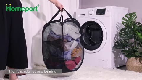 Foldable Laundry Bag | Storage Basket | Foldable bag | Washing Basket | Laundry Bag | Cloth Storage