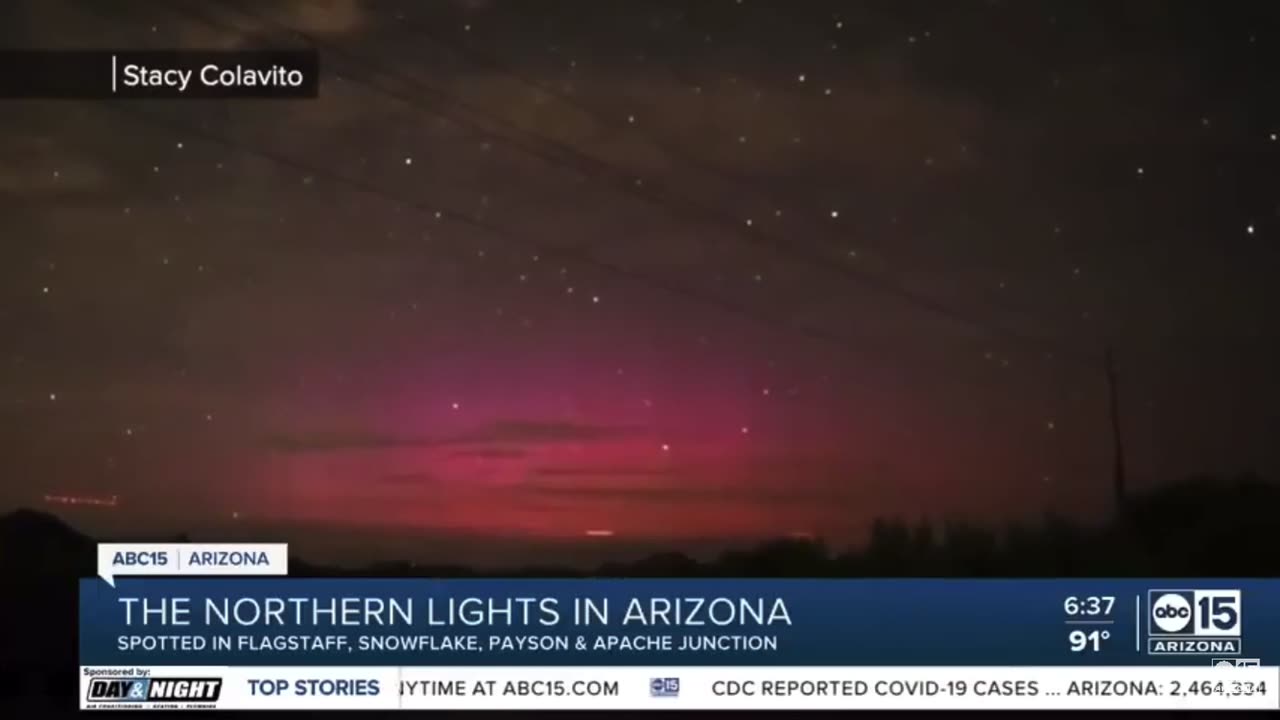 Northern lights in Arizona.